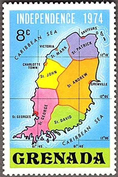 グレナダ: 切手で読む地図の楽しみ